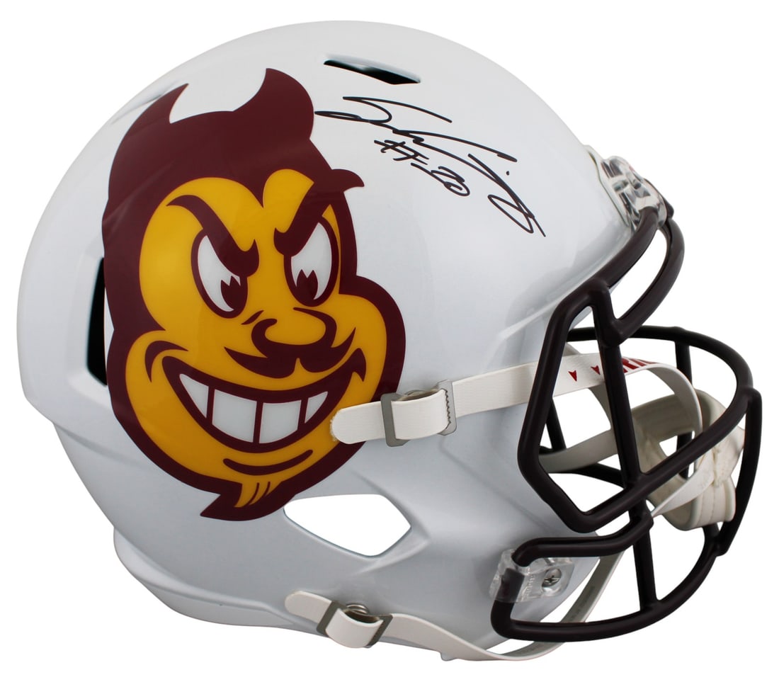 Sam Leavitt Signed Arizona State Speed Replica Helmet BAS Witnessed (1 of 4)