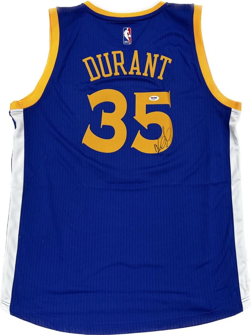PSA Authenticated Kevin Durant Warriors Stitched Basketball Jersey (1 of 2)