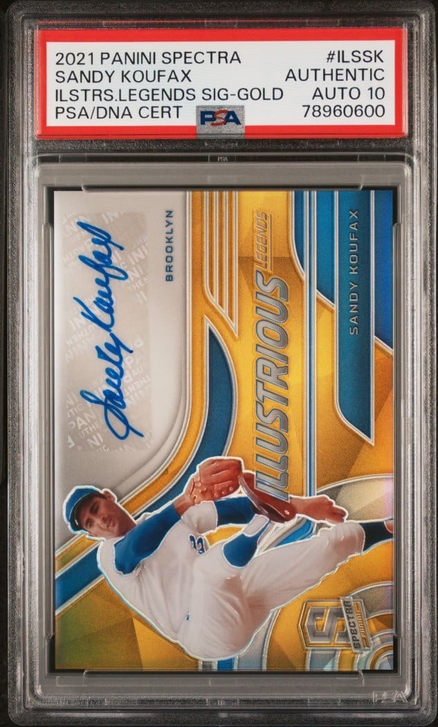 Sandy Koufax 2021 Spectra Illustrious Legends Gold PSA 10 Card #ILSSK (1 of 2)