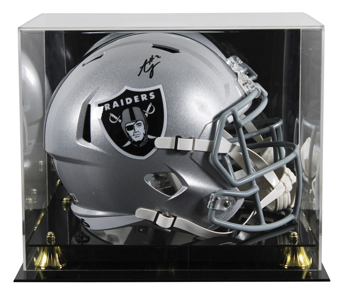 Ashton Jeanty Signed Raiders Full Size Speed Helmet with Beckett Authentication: Ashton Jeanty Signed Raiders Full Size Speed Helmet with Beckett Authentication This authentic Riddell Full Size Speed Replica Helmet has been personally signed by Ashton Jeanty of the Las Vegas Raide