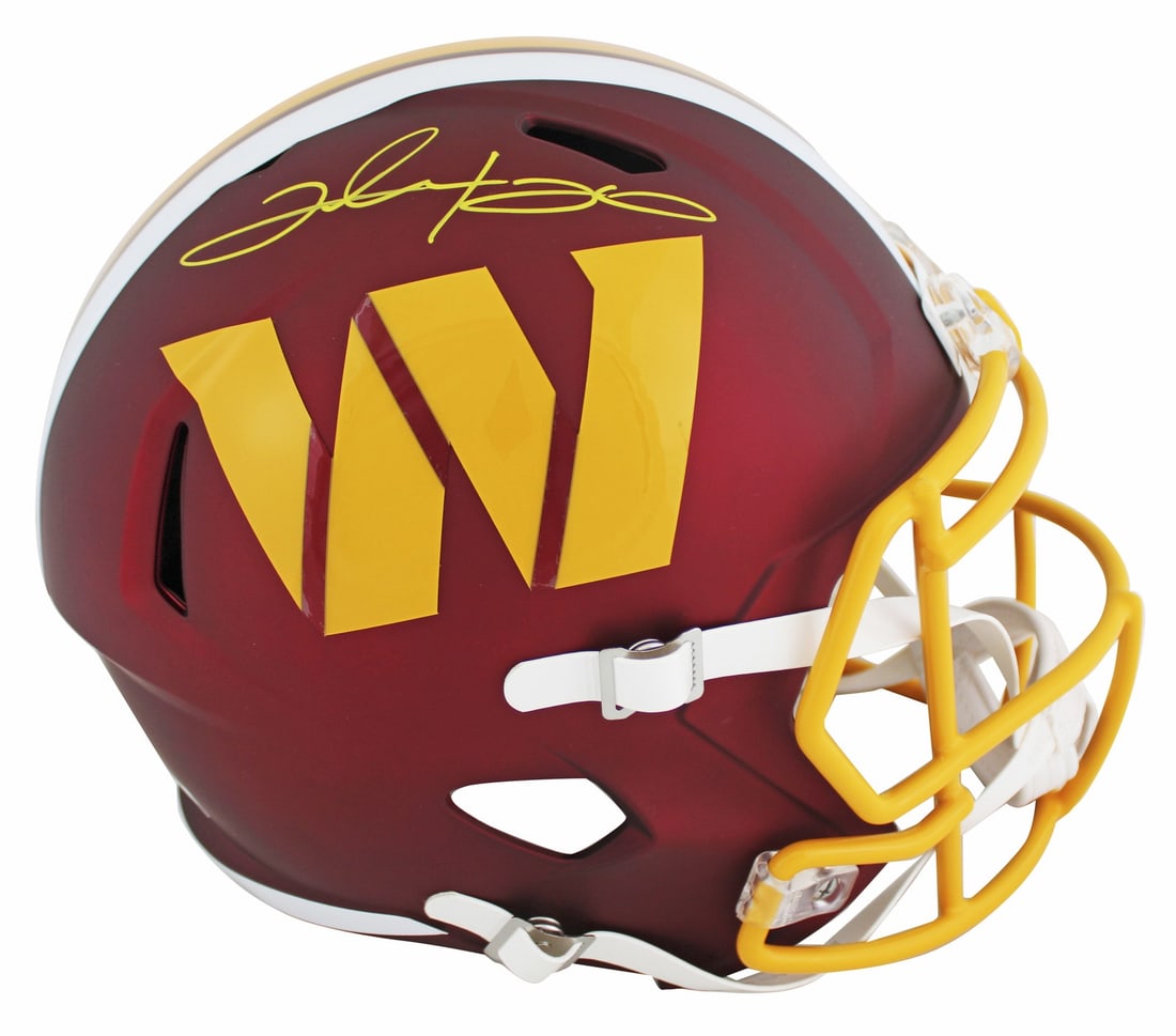 Clinton Portis autographed Washington Commanders full size speed replica helmet BAS (1 of 3)