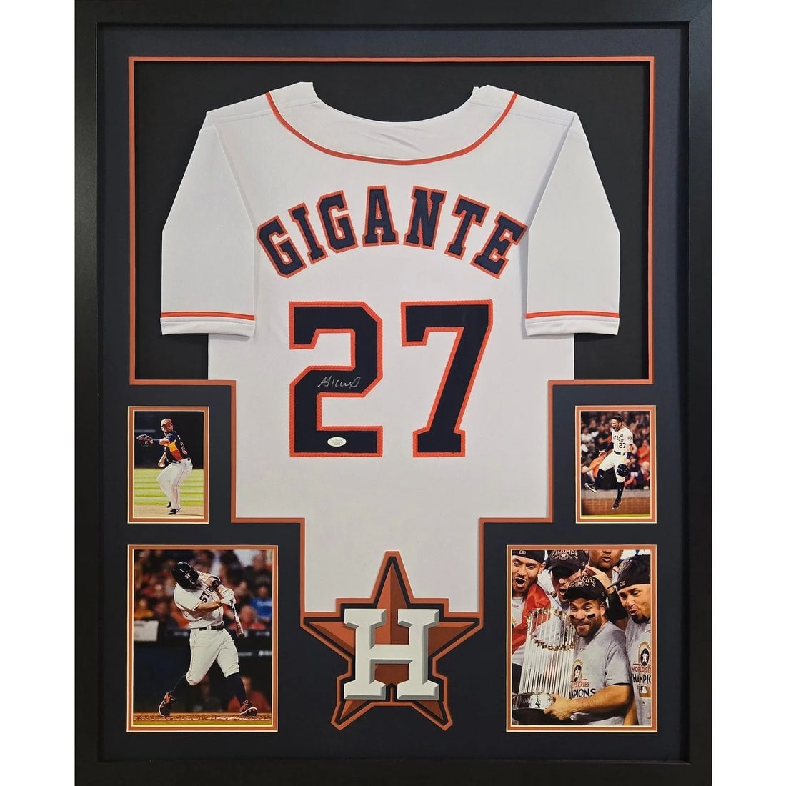 Jose Altuve Signed Houston Astros Framed Jersey JSA Authenticated: Jose Altuve Signed Houston Astros Framed Jersey JSA Authenticated Capture the spirit of the Houston Astros with this autographed Jose Altuve framed jersey. This stunning piece of memorabilia is authen
