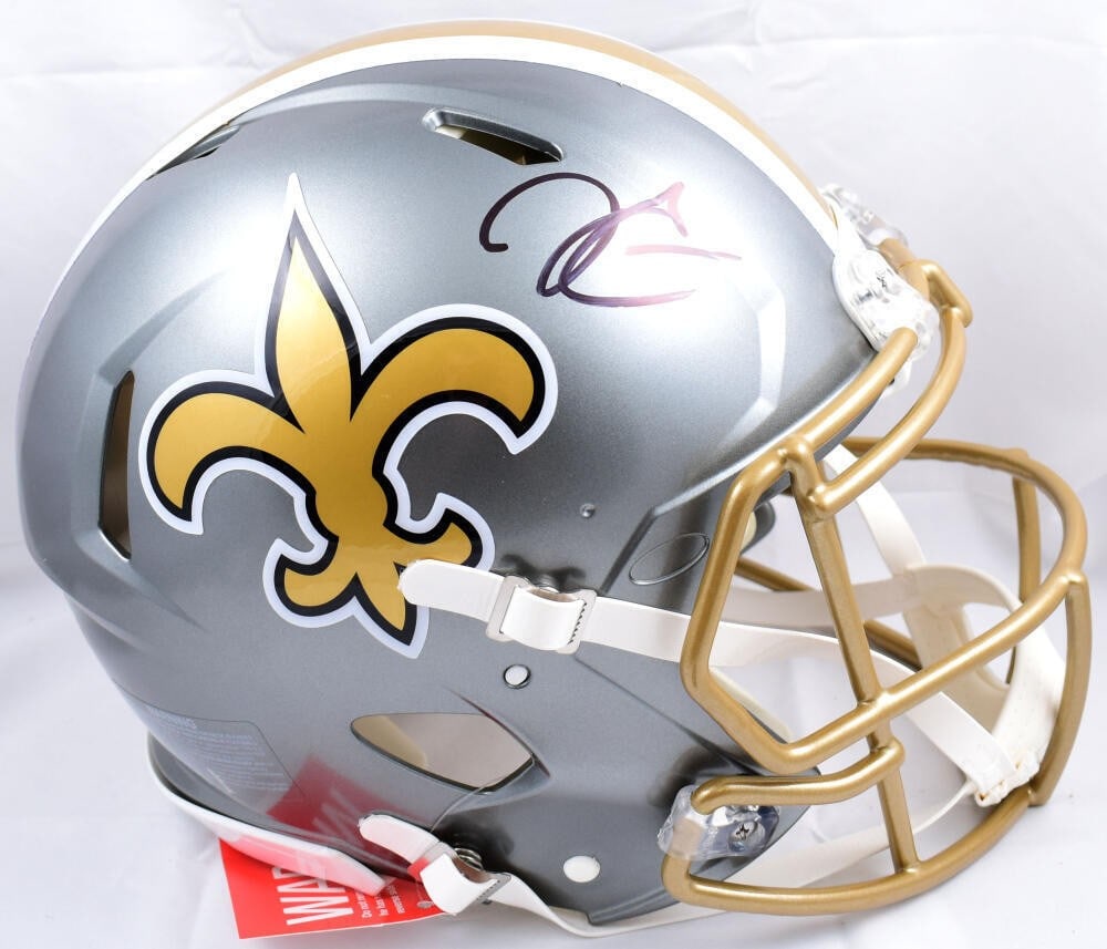 Derek Carr signed New Orleans Saints authentic Flash Speed helmet Beckett holo (1 of 5)