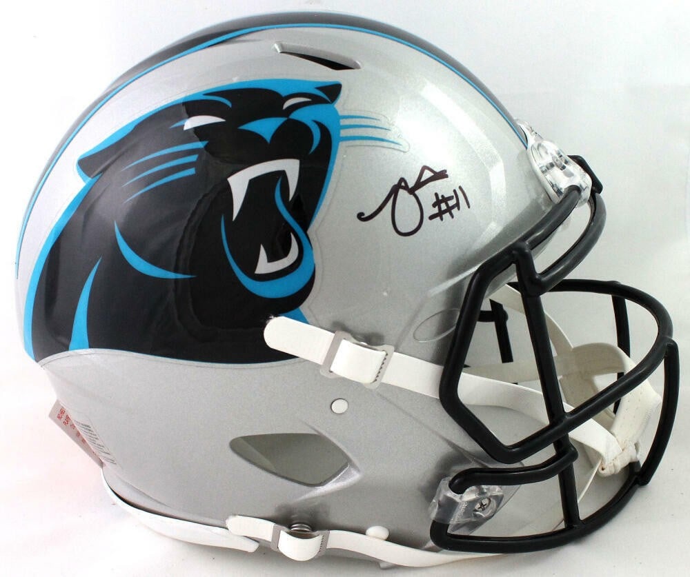 Carolina Panthers Speed Authentic Full Size Helmet Signed by Robby Anderson Beckett (1 of 6)