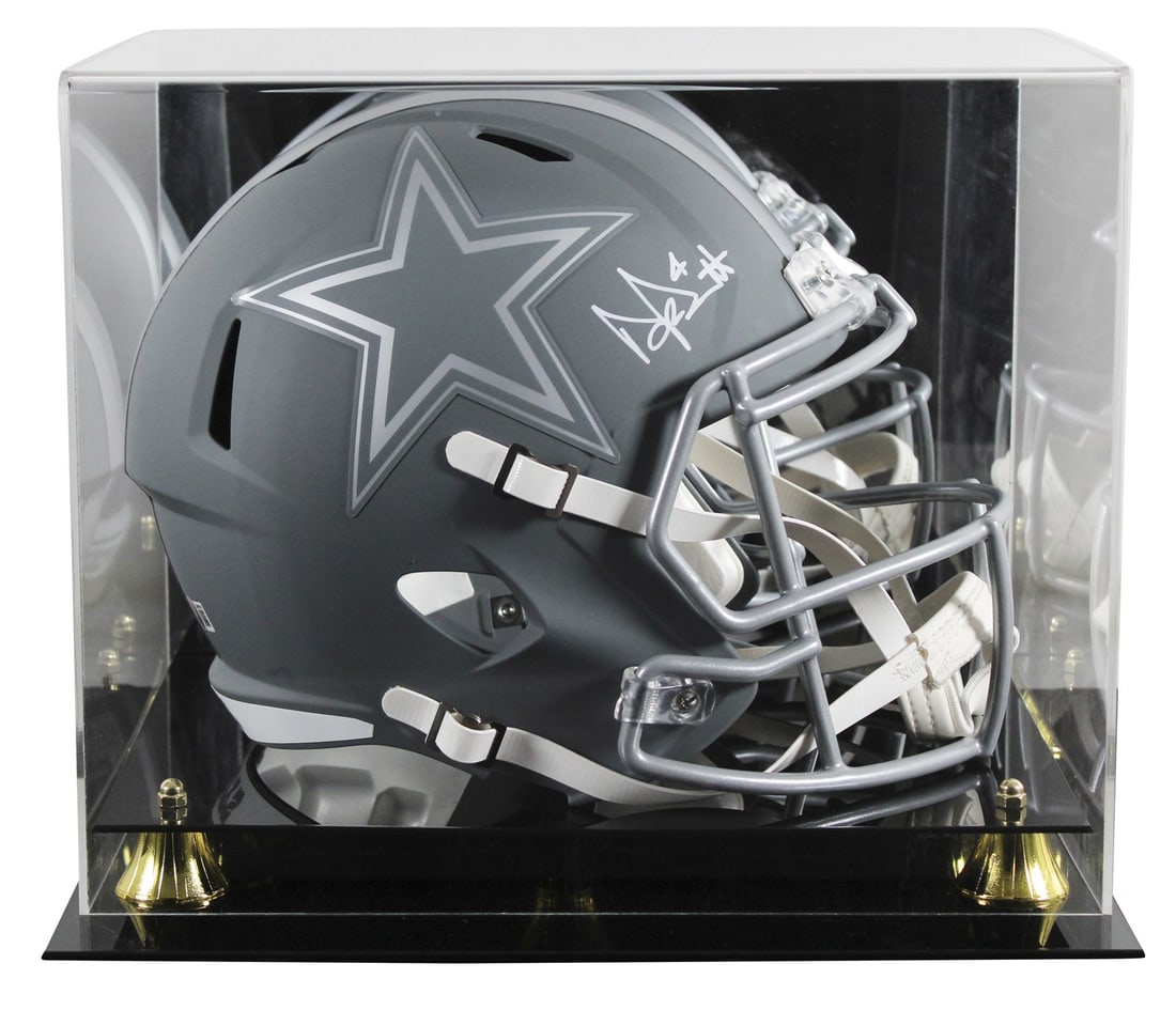 Dak Prescott Signed Dallas Cowboys Slate Full Size Helmet with Beckett Authentication (1 of 4)