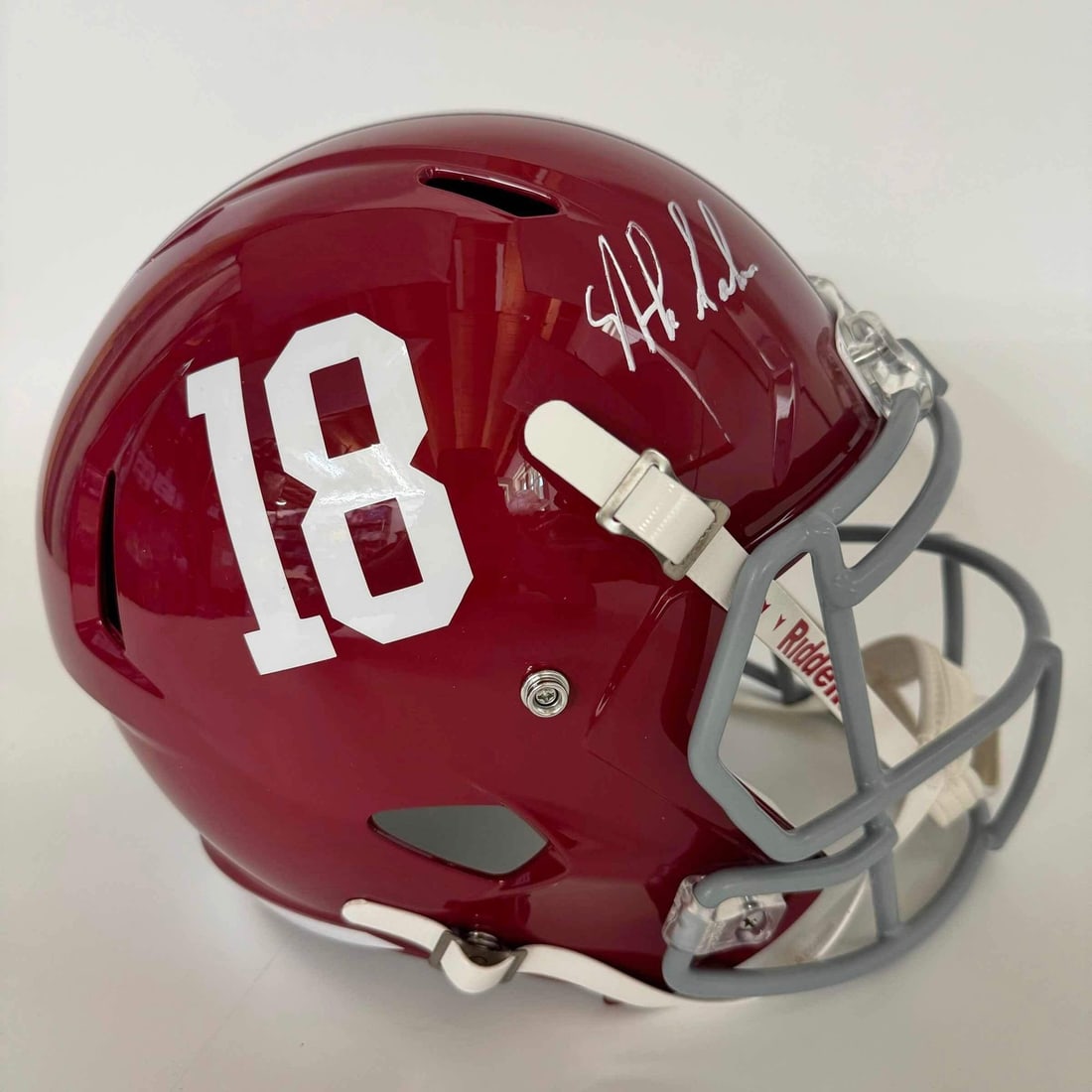Nick Saban signed Alabama Crimson Tide full size helmet Beckett COA (1 of 4)