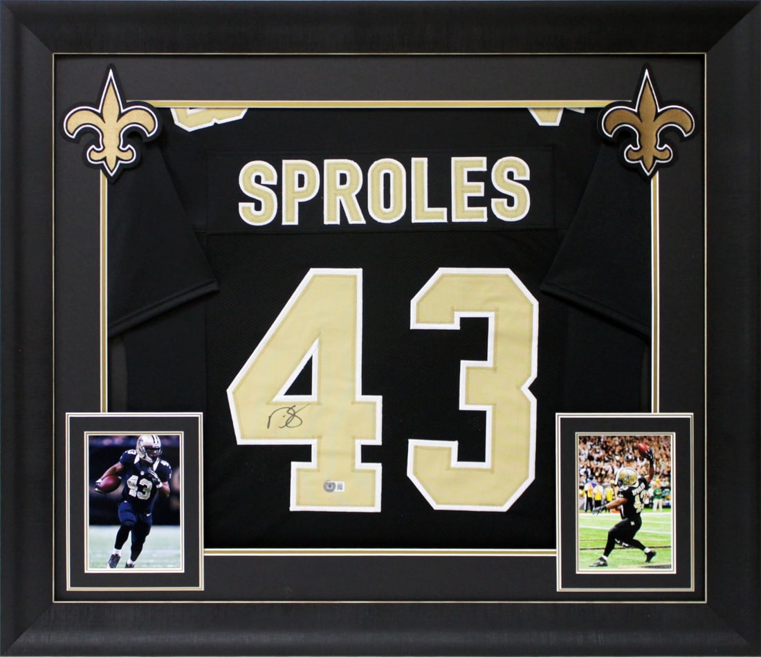 Darren Sproles Signed Framed Black Jersey Beckett Witness New Orleans Saints (1 of 1)
