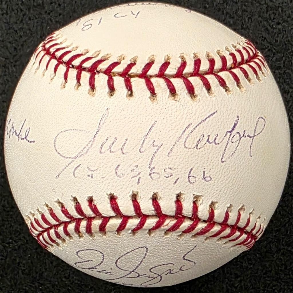 Signed MLB Baseball with 4 Autos Koufax Valenzuela Cy Young Winners JSA (1 of 6)