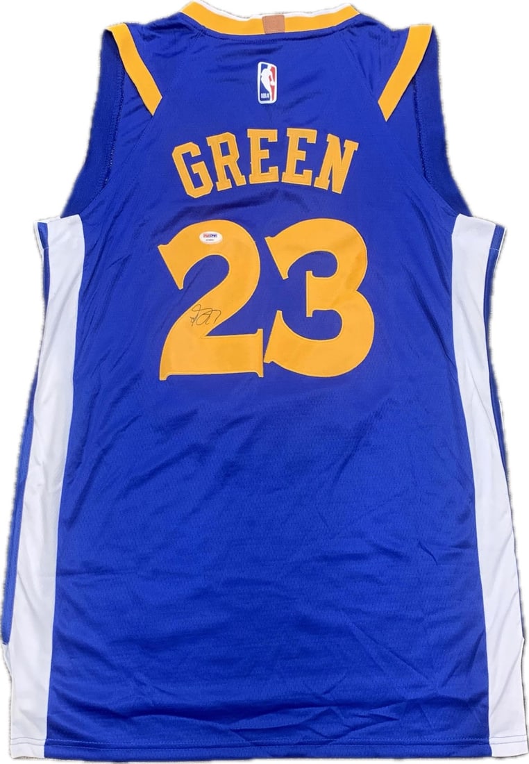 Draymond Green Autographed Jersey PSA/DNA Golden State Warriors: Draymond Green Autographed Jersey PSA/DNA Golden State Warriors This is an original, stitched jersey autographed by Draymond Green, a prominent player of the Golden State Warriors. The jersey features