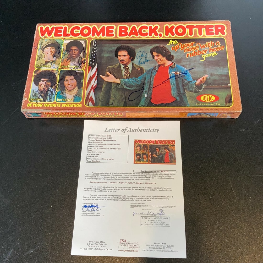 Welcome Back Kotter Cast Autographed 1976 Vintage Game Box With JSA Authentication (1 of 5)
