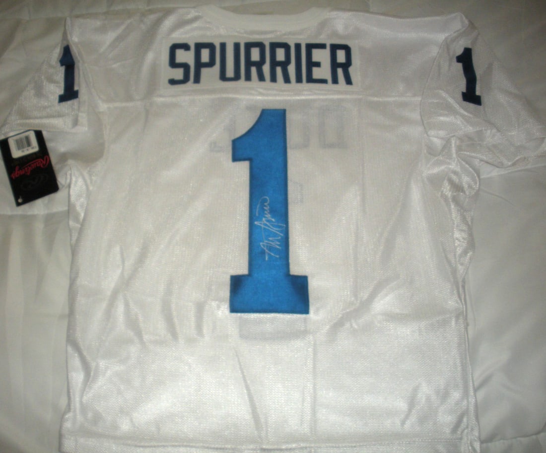 Signed Wilson Duke Blue Devils Steve Spurrier football jersey with COA (1 of 3)