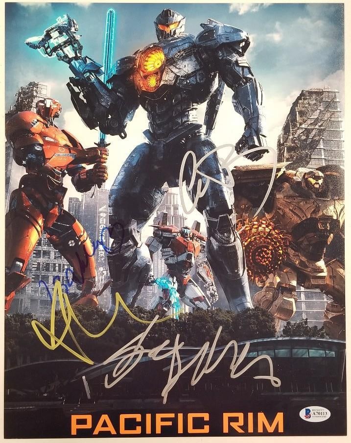 11x14 Photograph Signed by Four Pacific Rim Uprising Cast Members Beckett Authenticated (1 of 2)