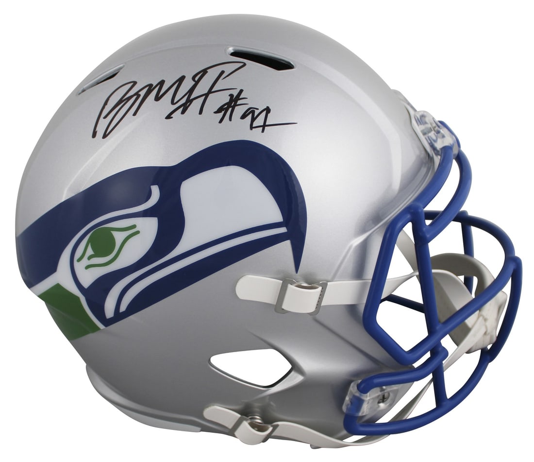 BAS witnessed Byron Murphy II Seahawks throwback full size speed rep helmet (1 of 3)