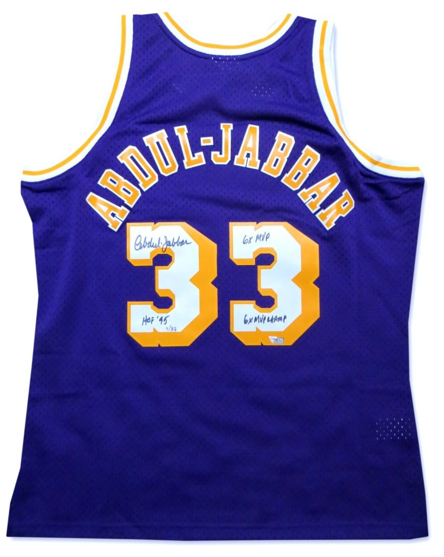 Kareem Abdul-Jabbar Lakers Purple Mitchell Ness Swingman Jersey Fanatics Authentic (1 of 5)