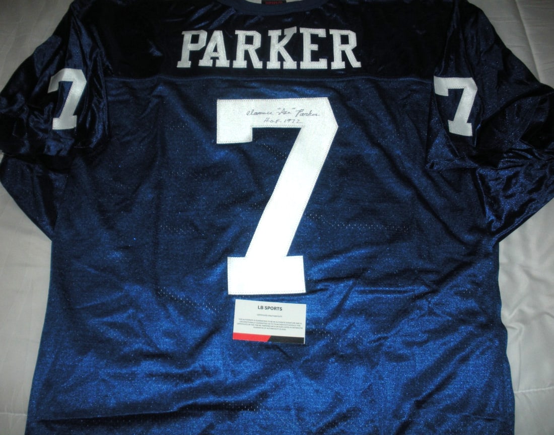 Signed Reebok Duke Blue Devils Ace Parker football jersey COA (1 of 3)