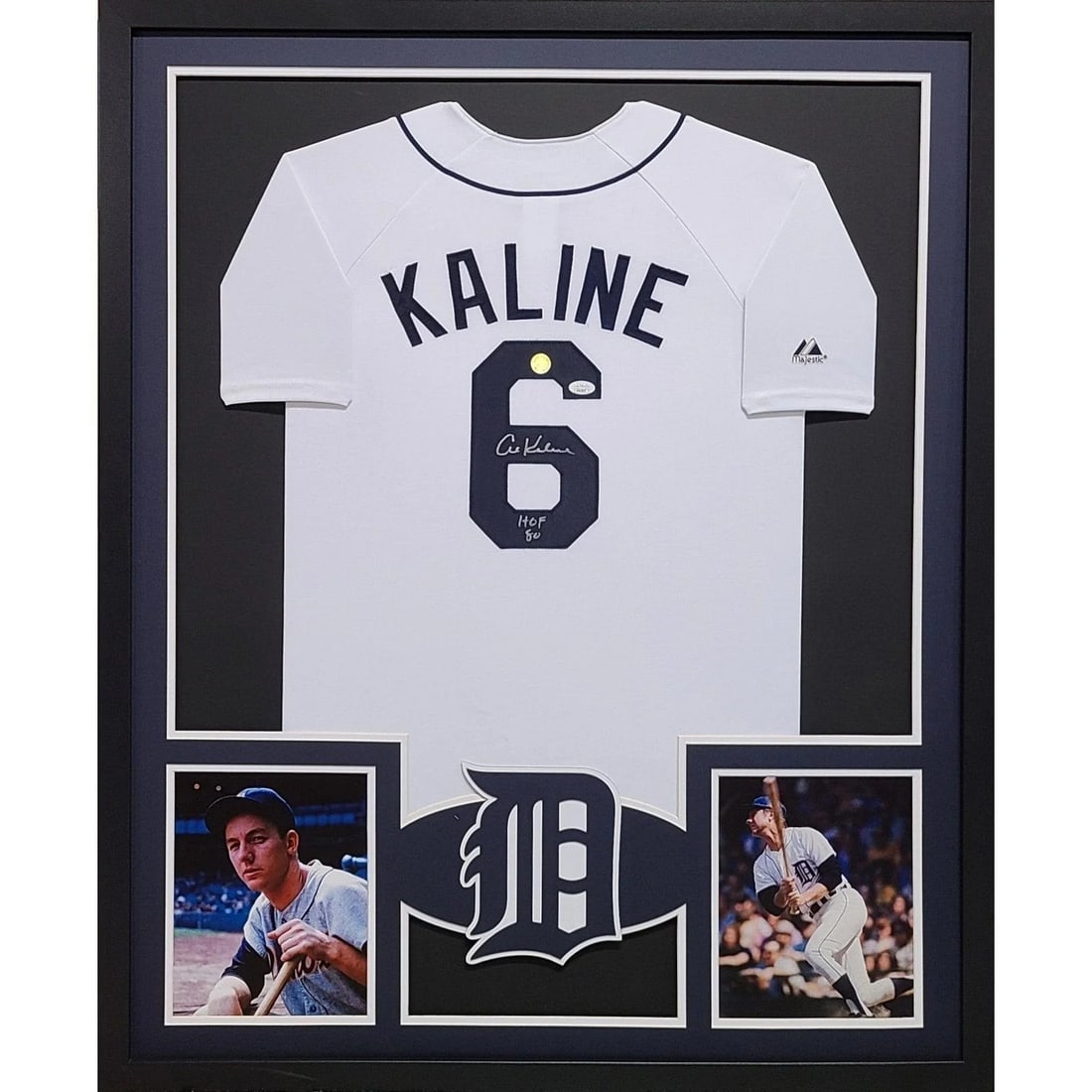 AL Kaline Autographed Framed Jersey JSA Certified Detroit Tigers (1 of 2)