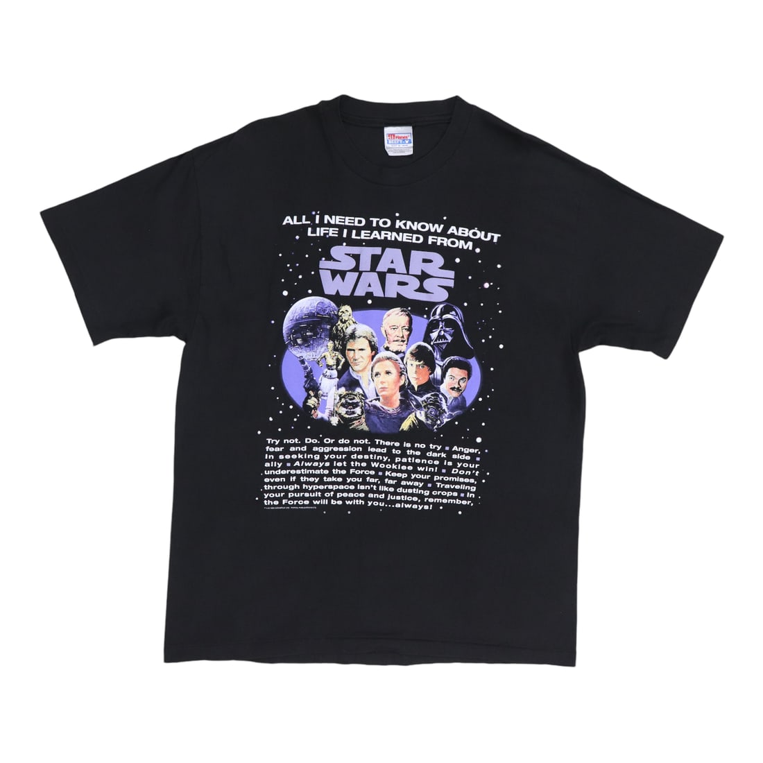 Vintage 1996 Star Wars Black Cotton Graphic T Shirt Extra Large (1 of 5)