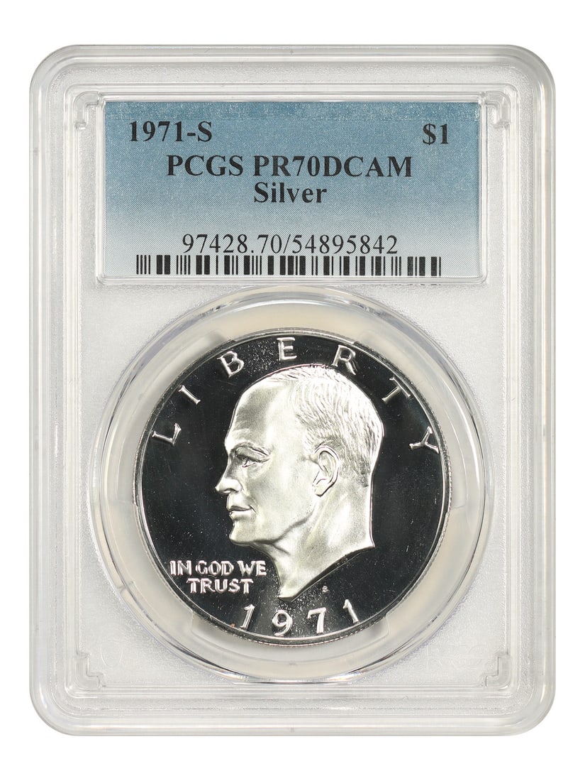 PCGS PR70DCAM 1971-S Silver Ike Dollar $1 (1 of 4)