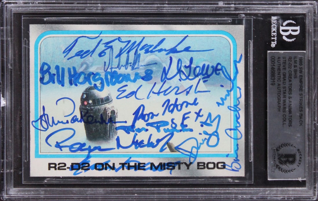 Beckett authenticated Star Wars ESB #245 card signed by Archer Pakenham and 10 others (1 of 2)