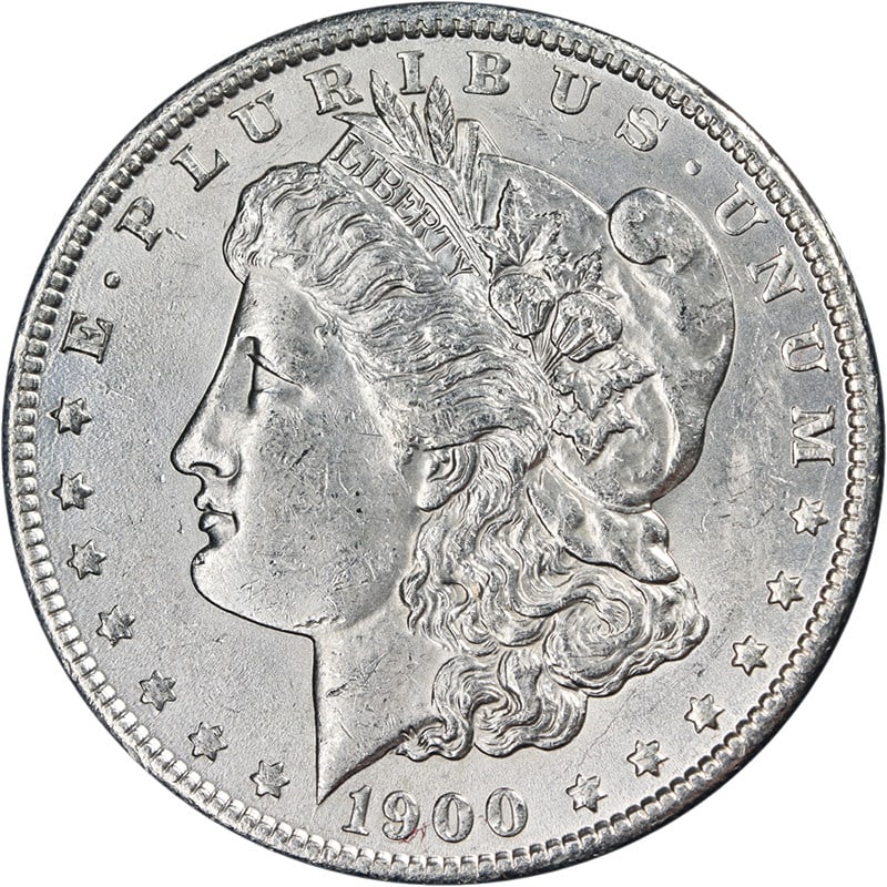 1900 O over CC Morgan Dollar Silver Coin AU BU Grade: 1900 O over CC Morgan Dollar Silver Coin AU BU Grade This 1900-O/CC Morgan Silver Dollar features strong O/CC mint marks and is graded Choice AU/BU. It displays great eye appeal with nice luster, stri