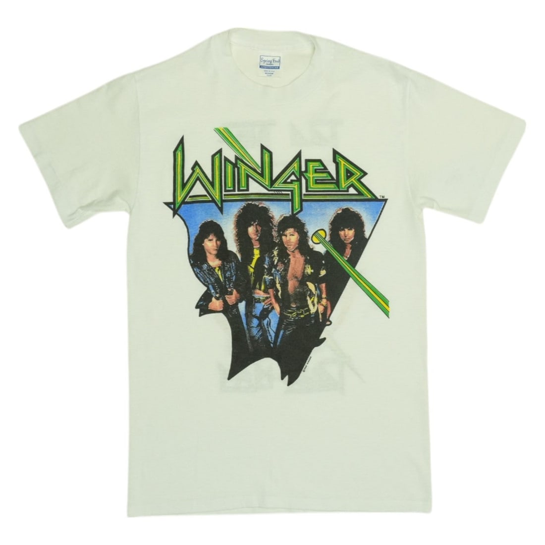 Vintage 1989 Winger Too Tuff To Tame Concert Tour T-Shirt White Medium: Vintage 1989 Winger Too Tuff To Tame Concert Tour T-Shirt White Medium This is an original vintage 1989 Winger Too Tuff To Tame Tour Shirt, featuring both front and back graphics. Made from a 50/50 po