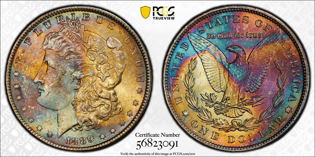 PCGS MS66 1889 Morgan Dollar - 3
