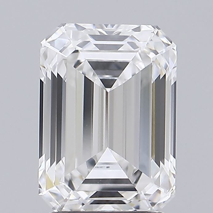 Loose Diamond - EMERALD 2.23ct E VVS2: Loose Diamond - EMERALD 2.23ct E VVS2 Source: This is a real non-mined Diamond that has been grown in a lab Shape: EMERALD Carats: 2.23 Color: E Clarity: VVS2 Certification: IGI Video: