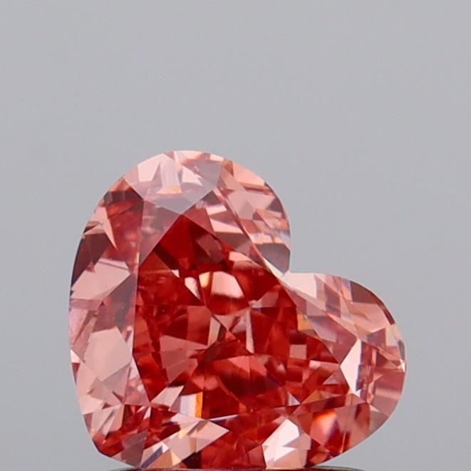 Loose Diamond - HEART 1.24ct Fancy Vivid Brownish Pink VS1: Loose Diamond - HEART 1.24ct Fancy Vivid Brownish Pink VS1 Source: This is a real non-mined Diamond that has been grown in a lab Shape: HEART Carats: 1.24 Color: Fancy Vivid Brownish Pink Certificatio