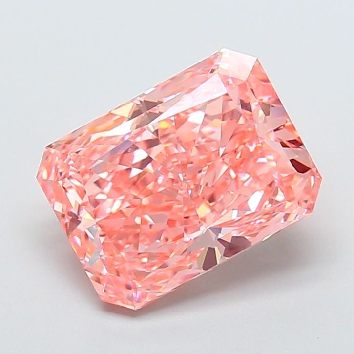 Loose Diamond - RADIANT 5.03ct Fancy Vivid Pink VVS2: Loose Diamond - RADIANT 5.03ct Fancy Vivid Pink VVS2 Source: This is a real non-mined Diamond that has been grown in a lab Shape: RADIANT Carats: 5.03 Color: Fancy Vivid Pink Certification: IGI Video: