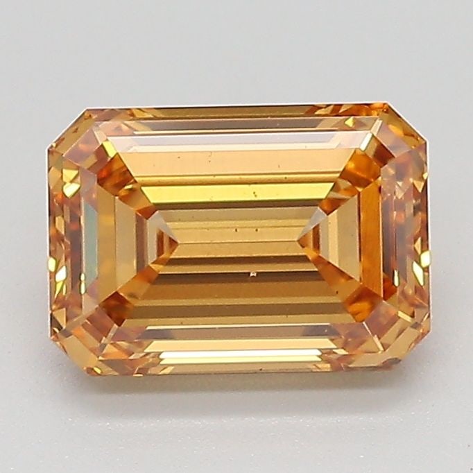 Loose Diamond - EMERALD 1.51ct Fancy Brownish Orange VS1: Loose Diamond - EMERALD 1.51ct Fancy Brownish Orange VS1 Source: This is a real non-mined Diamond that has been grown in a lab Shape: EMERALD Carats: 1.51 Color: Fancy Brownish Orange Certification: I