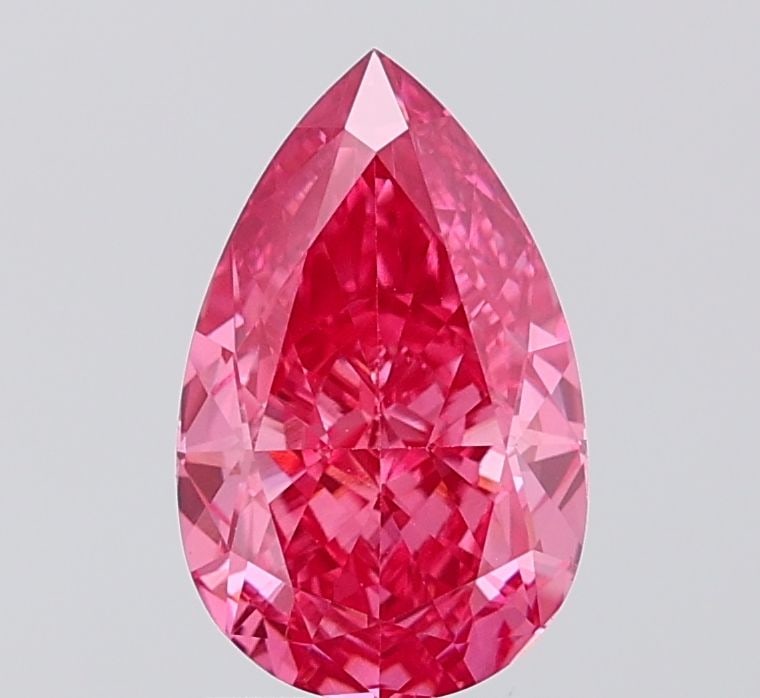 Loose Diamond - PEAR 2.11ct Fancy Vivid Pink VS1: Loose Diamond - PEAR 2.11ct Fancy Vivid Pink VS1 Source: This is a real non-mined Diamond that has been grown in a lab Shape: PEAR Carats: 2.11 Color: Fancy Vivid Pink Certification: IGI Video: