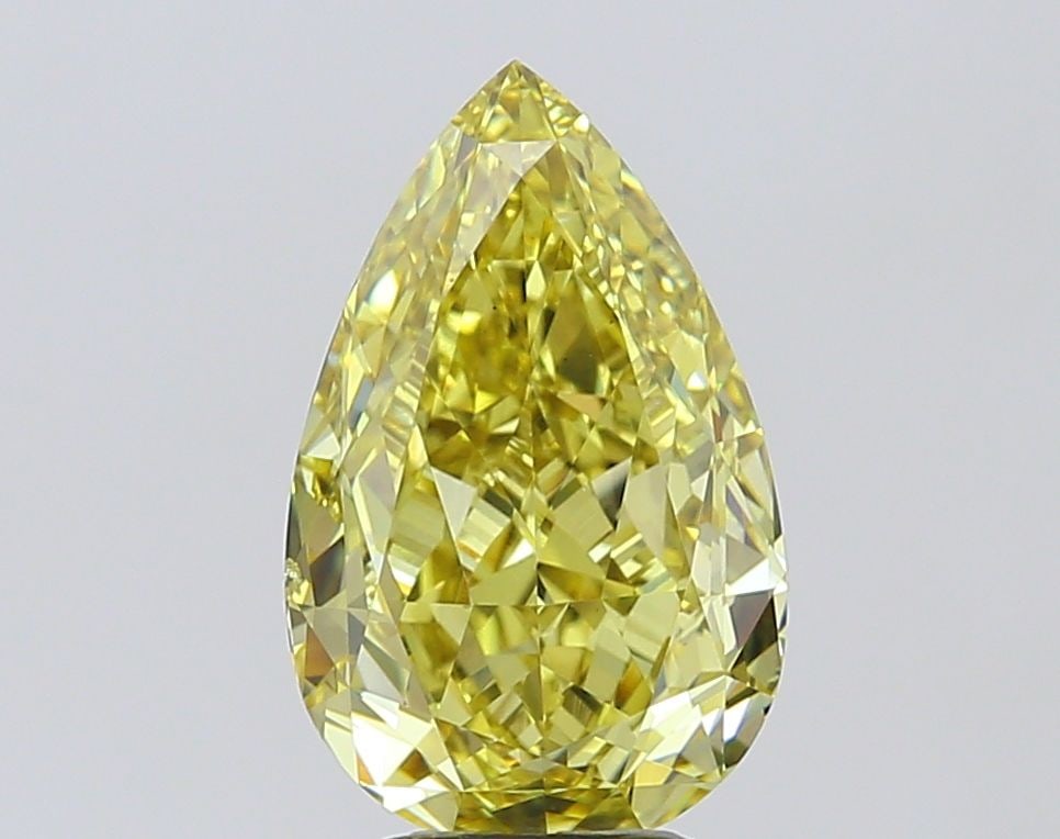 Loose Diamond - PEAR 4.53ct Fancy Yellow VS1: Loose Diamond - PEAR 4.53ct Fancy Yellow VS1 Source: This is a real non-mined Diamond that has been grown in a lab Shape: PEAR Carats: 4.53 Color: Fancy Yellow Certification: IGI Video: