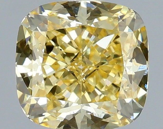 Loose Diamond - CUSHION MODIFIED 1.06ct Fancy Intense Yellow VS2: Loose Diamond - CUSHION MODIFIED 1.06ct Fancy Intense Yellow VS2 Source: This is a real non-mined Diamond that has been grown in a lab Shape: CUSHION MODIFIED Carats: 1.06 Color: Fancy Intense Yellow 