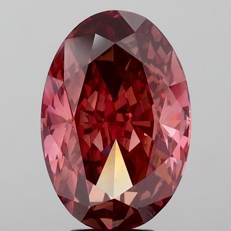 Loose Diamond - OVAL 7.54ct Fancy Vivid Brown Pink VS1: Loose Diamond - OVAL 7.54ct Fancy Vivid Brown Pink VS1 Source: This is a real non-mined Diamond that has been grown in a lab Shape: OVAL Carats: 7.54 Color: Fancy Vivid Brown Pink Certification: IGI V