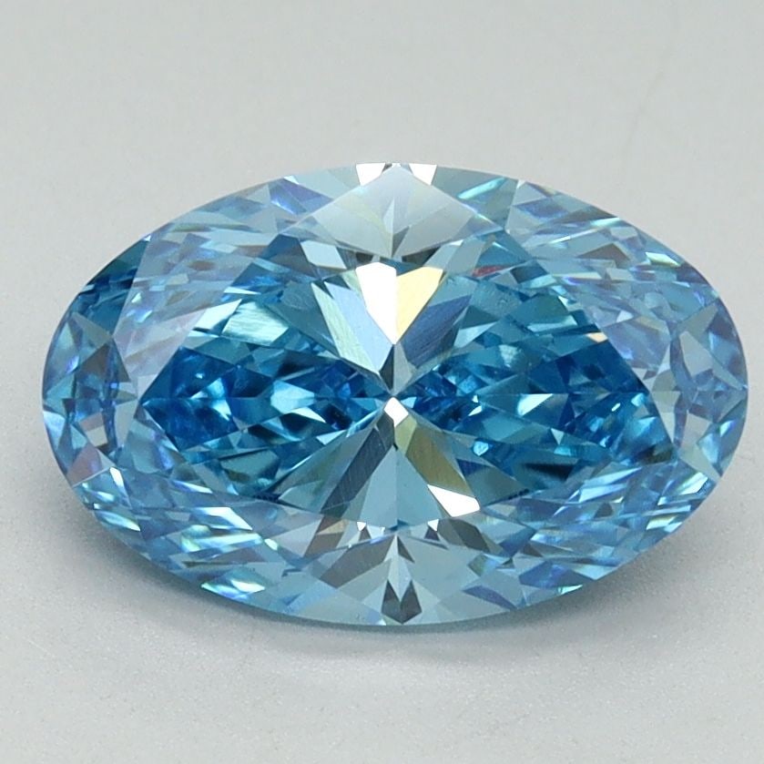 Loose Diamond - OVAL 2.1ct Fancy Vivid Blue VS1: Loose Diamond - OVAL 2.1ct Fancy Vivid Blue VS1 Source: This is a real non-mined Diamond that has been grown in a lab Shape: OVAL Carats: 2.1 Color: Fancy Vivid Blue Certification: IGI Video: