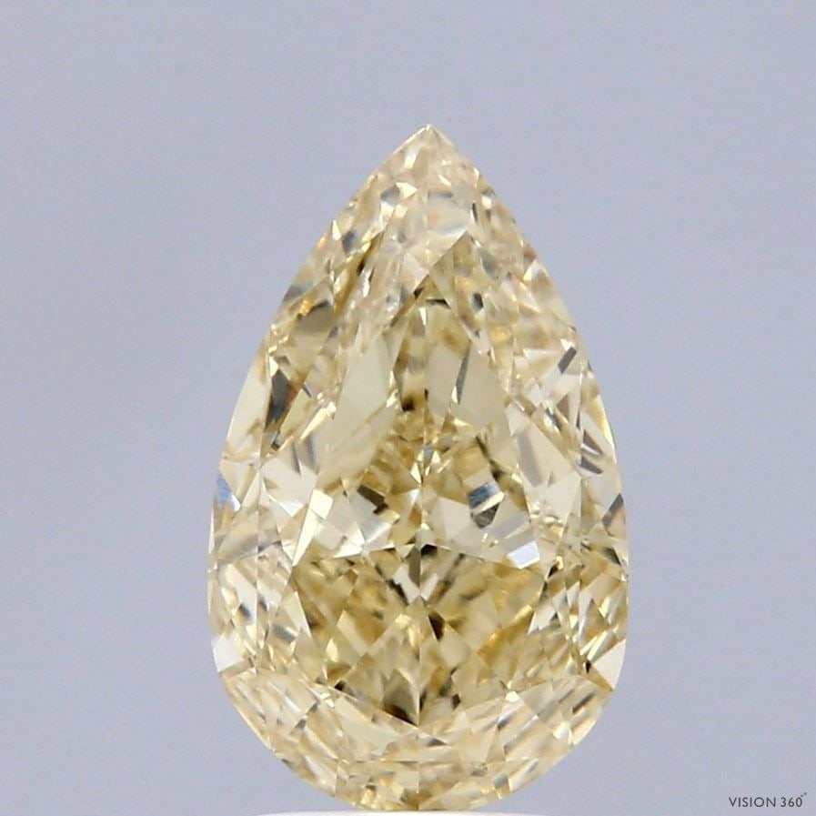 Loose Diamond - PEAR 2.59ct Fancy Intense Yellow VVS2: Loose Diamond - PEAR 2.59ct Fancy Intense Yellow VVS2 Source: This is a real non-mined Diamond that has been grown in a lab Shape: PEAR Carats: 2.59 Color: Fancy Intense Yellow Certification: IGI Vide
