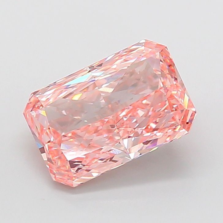 Loose Diamond - RADIANT 5.05ct Fancy Vivid Pink VS1: Loose Diamond - RADIANT 5.05ct Fancy Vivid Pink VS1 Source: This is a real non-mined Diamond that has been grown in a lab Shape: RADIANT Carats: 5.05 Color: Fancy Vivid Pink Certification: IGI Video: