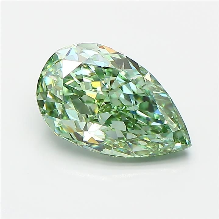 Loose Diamond - PEAR 2.01ct Fancy Vivid Green VS1: Loose Diamond - PEAR 2.01ct Fancy Vivid Green VS1 Source: This is a real non-mined Diamond that has been grown in a lab Shape: PEAR Carats: 2.01 Color: Fancy Vivid Green Certification: IGI Video: