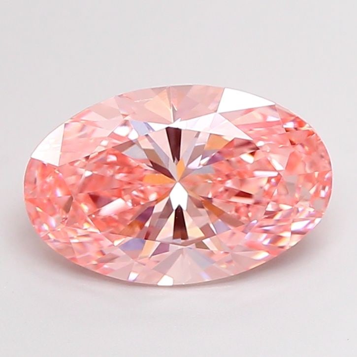 Loose Diamond - OVAL 3.03ct Fancy Vivid Pink VS1: Loose Diamond - OVAL 3.03ct Fancy Vivid Pink VS1 Source: This is a real non-mined Diamond that has been grown in a lab Shape: OVAL Carats: 3.03 Color: Fancy Vivid Pink Certification: IGI Video: