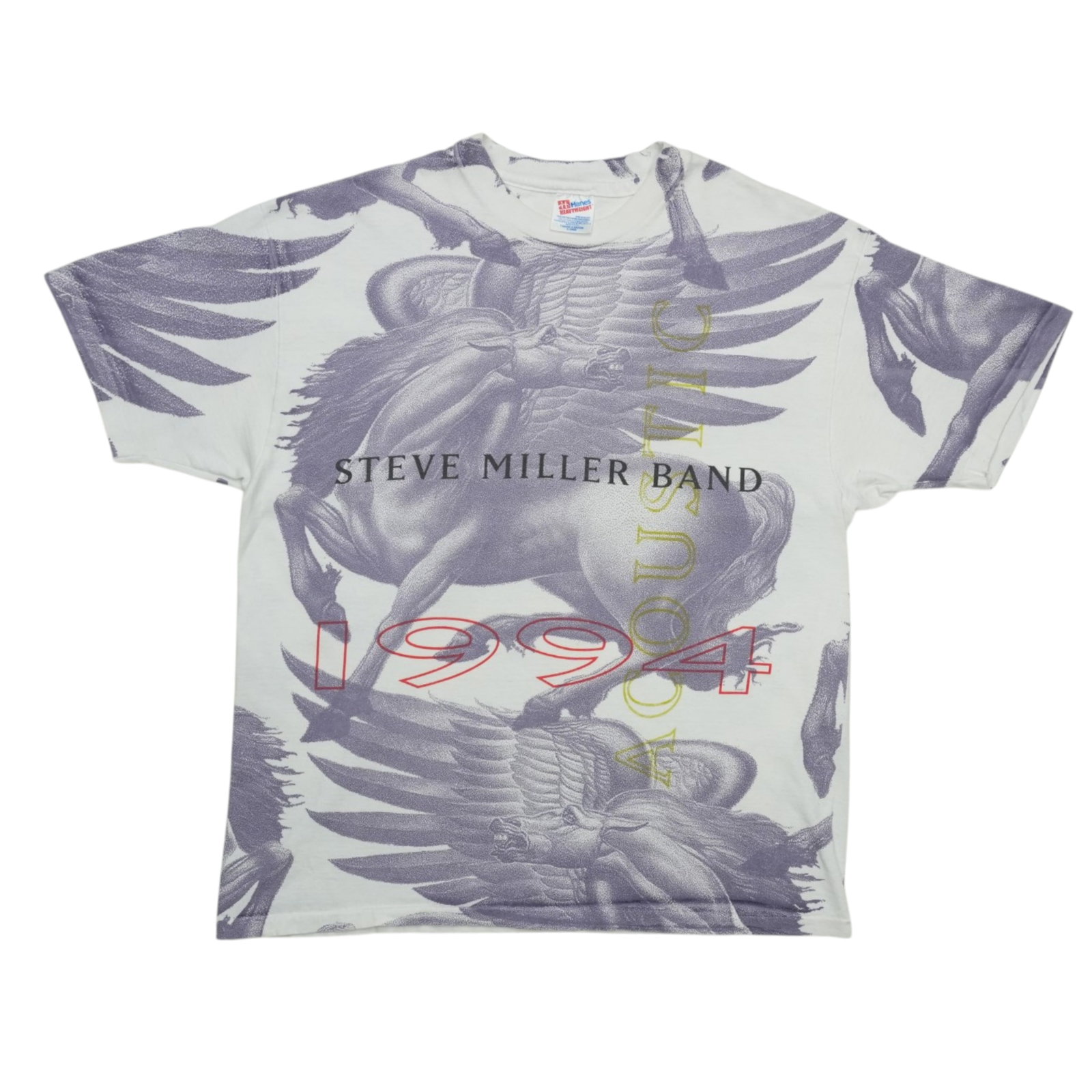 Vintage 1994 Steve Miller Band Tie Dye All Over Print Cotton Shirt: Vintage 1994 Steve Miller Band Tie Dye All Over Print Cotton Shirt This is an original vintage 1994 Steve Miller Band all-over print (AOP) shirt featuring a front graphic design. Made from 100% cotton