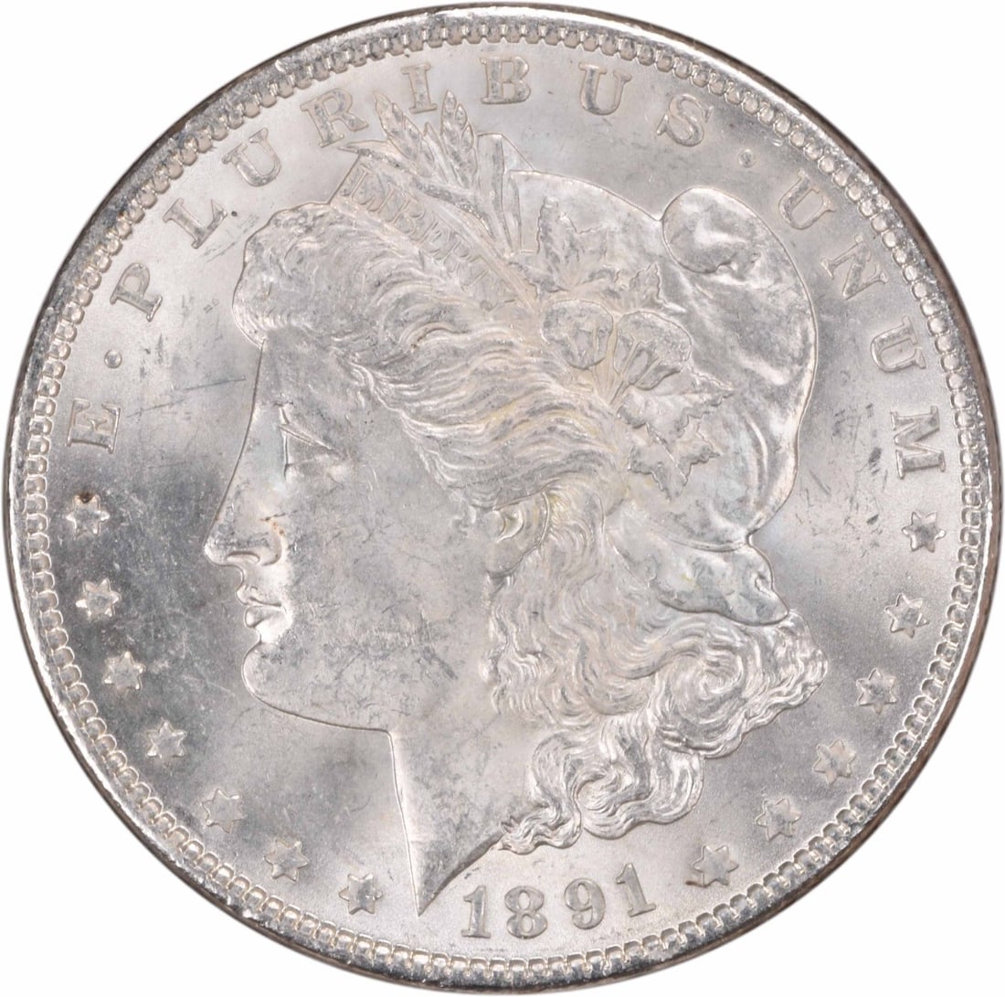 Choice BU 1891 Morgan Dollar VAM 2 Doubled Ear Silver Uncirculated Uncertified: Choice BU 1891 Morgan Dollar VAM 2 Doubled Ear Silver Uncirculated Uncertified This 1891 Morgan Silver Dollar features the VAM 2 variety with a doubled ear detail. It is a Choice Brilliant Uncirculate