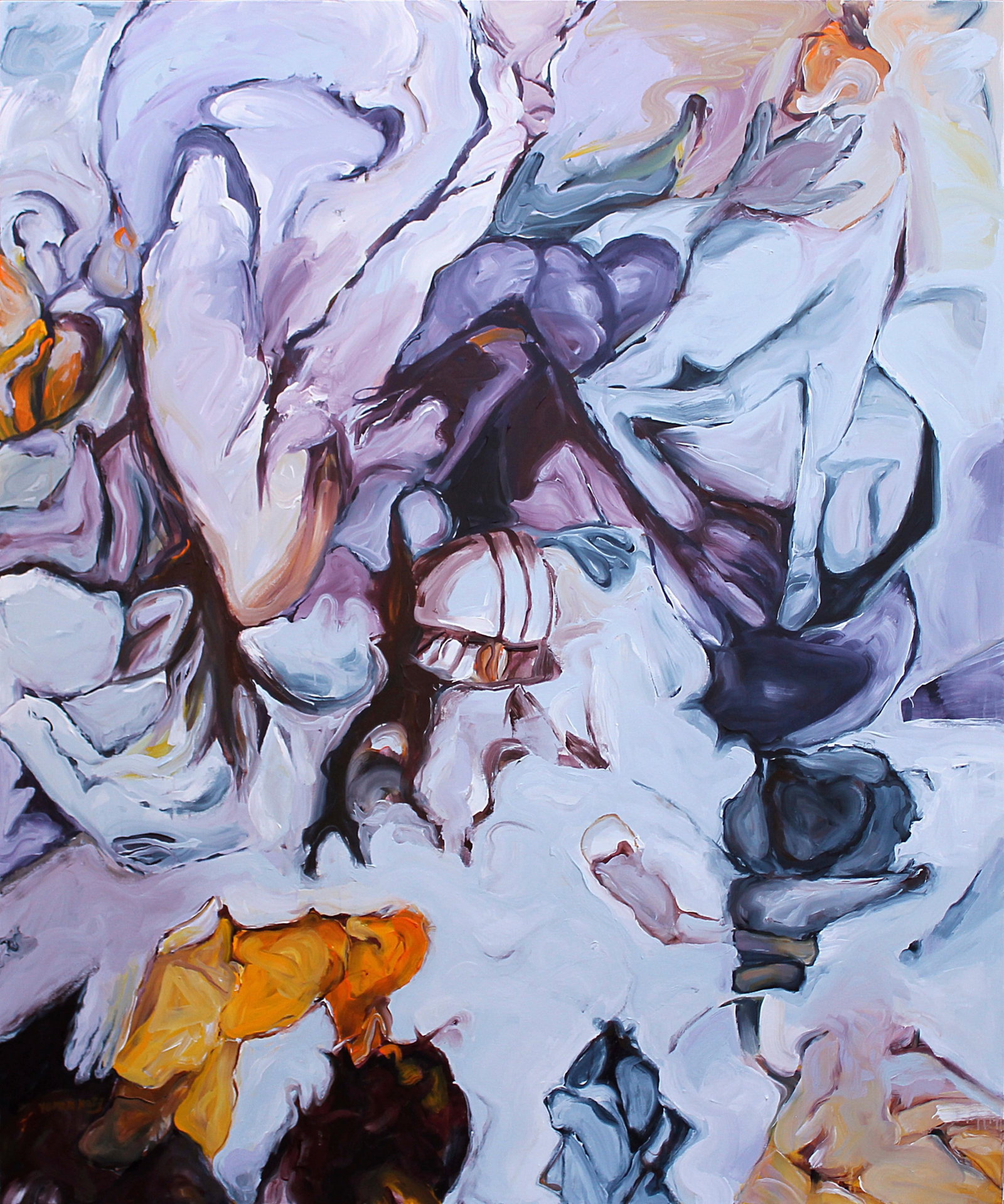 Yoram Katz Acrylic on Canvas Abstract Art 72 x 48 Inch The Creation 1997 (1 of 3)