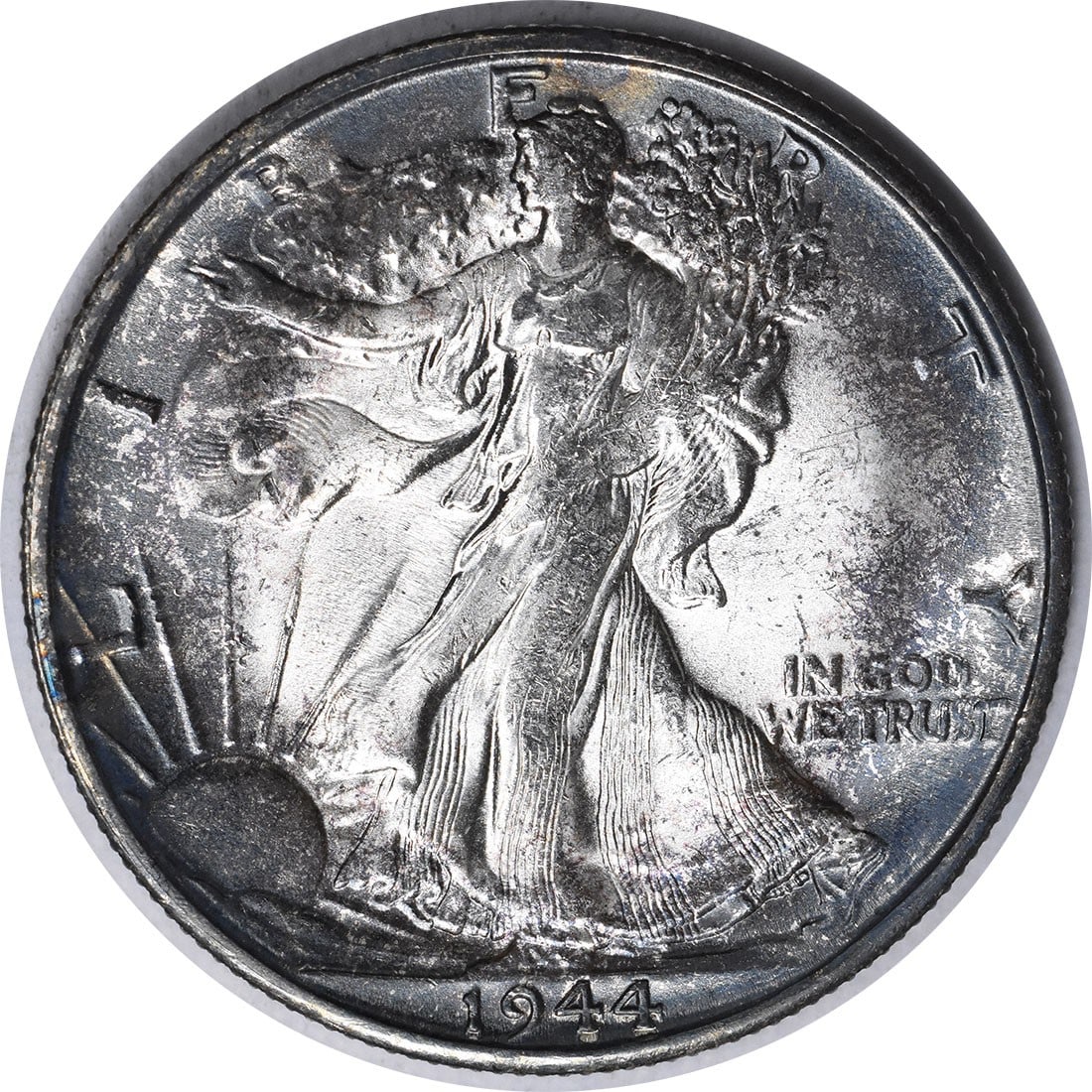 1944 S/S Walking Liberty Half Dollar Silver RPM1 Choice BU Uncertified: 1944 S/S Walking Liberty Half Dollar Silver RPM1 Choice BU Uncertified This is a 1944 Walking Liberty Silver Half Dollar featuring the S/S RPM1 variety. The coin is uncirculated and graded as Choice B