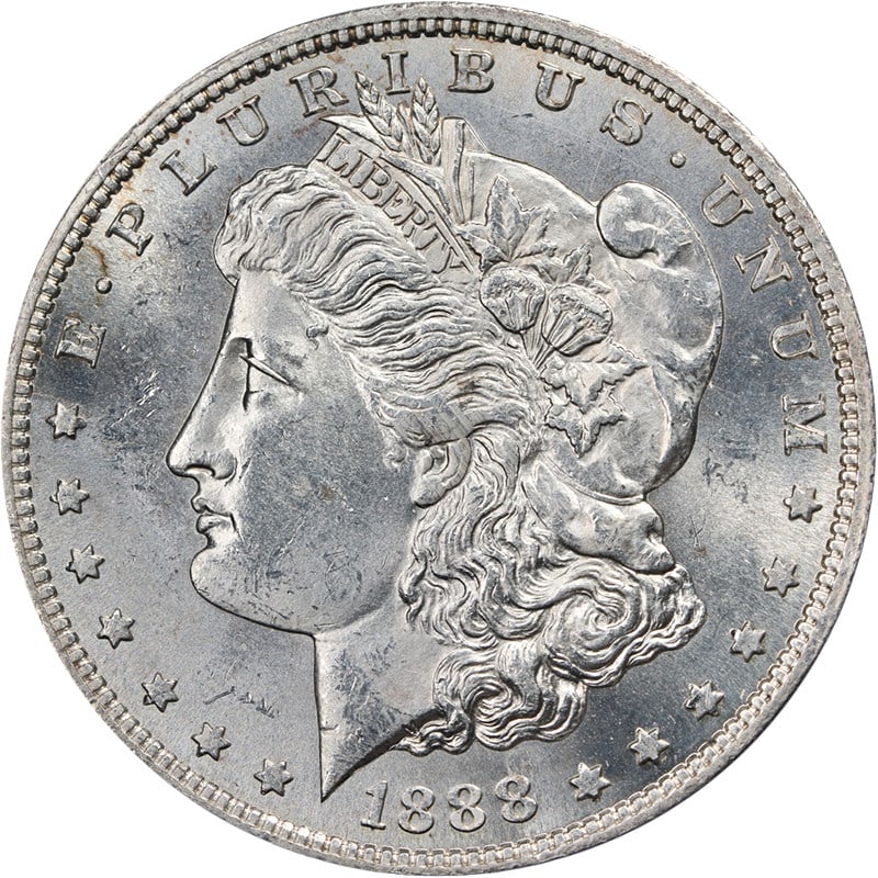 1888 S Morgan Dollar Silver UNCERTIFIED Choice BU Details Blast White: 1888 S Morgan Dollar Silver UNCERTIFIED Choice BU Details Blast White This 1888-S Morgan Silver Dollar is an uncirculated coin with brilliant luster and a strong strike, offering impressive visual app