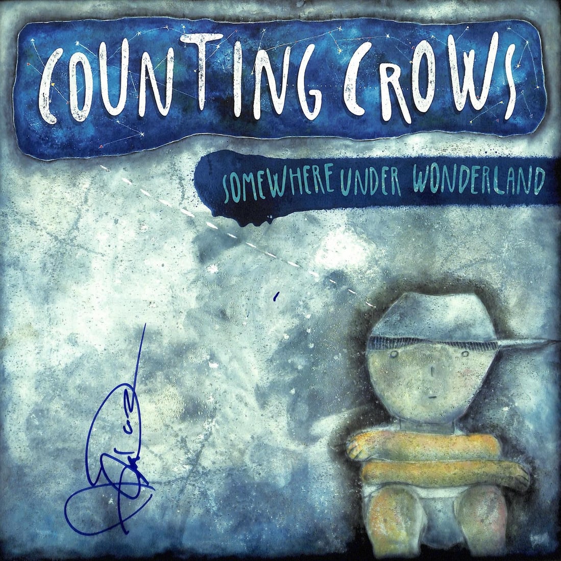 Beckett Certified Adam Duritz autograph on Counting Crows album: Beckett Certified Adam Duritz autograph on Counting Crows album This is a signed copy of Counting Crows' album "Somewhere Under Wonderland," personally autographed by lead singer Adam Duritz. The albu
