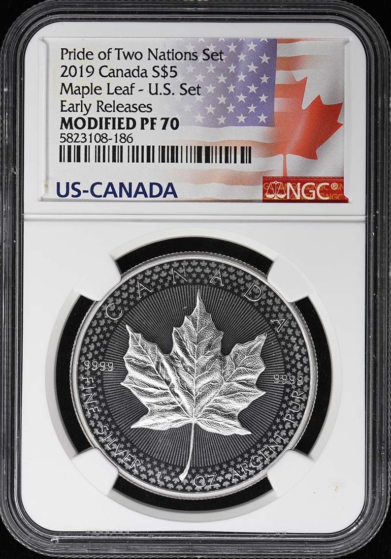 NGC MP70 Early Releases 2019 Canada Maple Leaf S$5 Coin (1 of 2)
