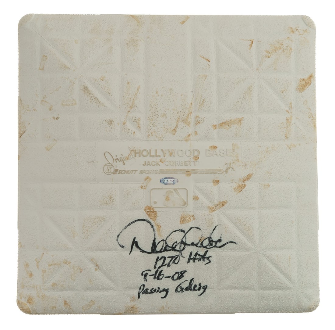 Signed Derek Jeter game used third base Steiner COA: Signed Derek Jeter game used third base Steiner COA This is a game-used third base from the New York Yankees vs. Chicago White Sox game at Yankee Stadium on September 16, 2008. The base is signed by D