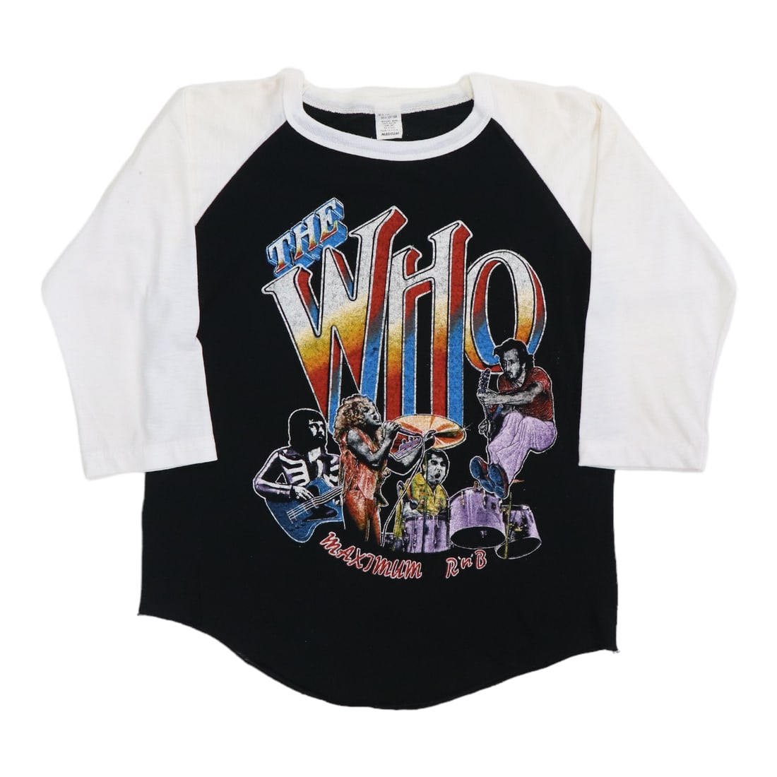 Vintage 1980s The Who Keith Moon Black Cotton Jersey Shirt (1 of 8)