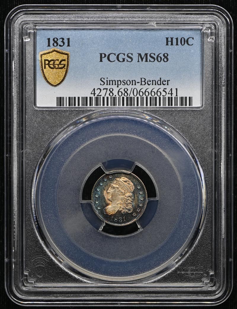 PCGS MS68 1831 Capped Bust Half Dime LM-7 H10C: PCGS MS68 1831 Capped Bust Half Dime LM-7 H10C 1831 Capped Bust Half Dime graded PCGS MS68. Pre-owned coin from the United States. Specifications Year: 1831 Denomination: H10C Half Dime Design: Capped