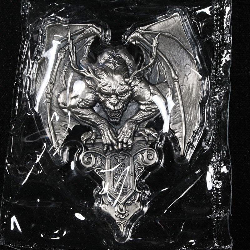 2 oz Silver Gargoyle Stacker Bar from South Korea 2025: 2 oz Silver Gargoyle Stacker Bar from South Korea 2025 This 2025 Korea 2 Ounce Silver Gargoyle Stacker features .999 fine silver and showcases a striking design with excellent luster and strong detail